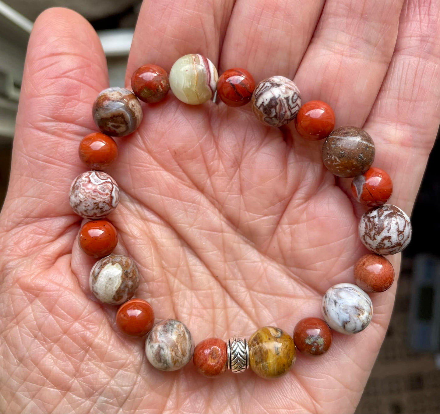 Bracelet jaspe rouge
