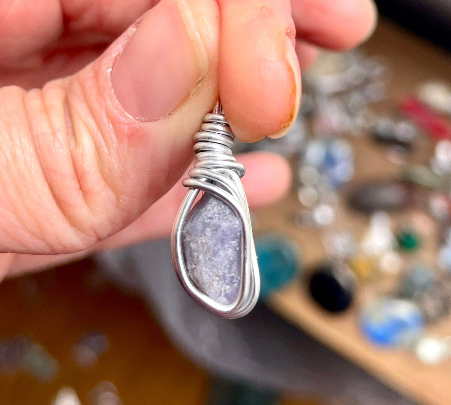 Pendentif en tanzanite