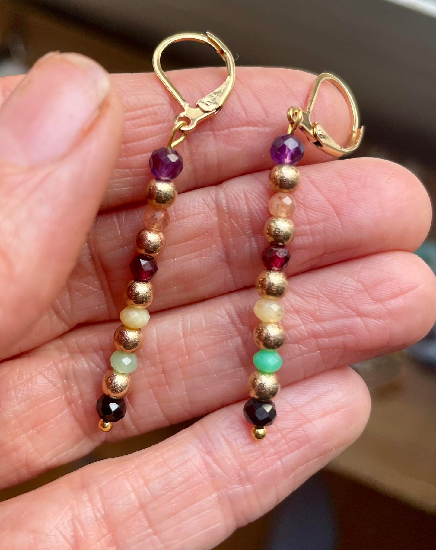 Boucles d'oreilles en améthyste