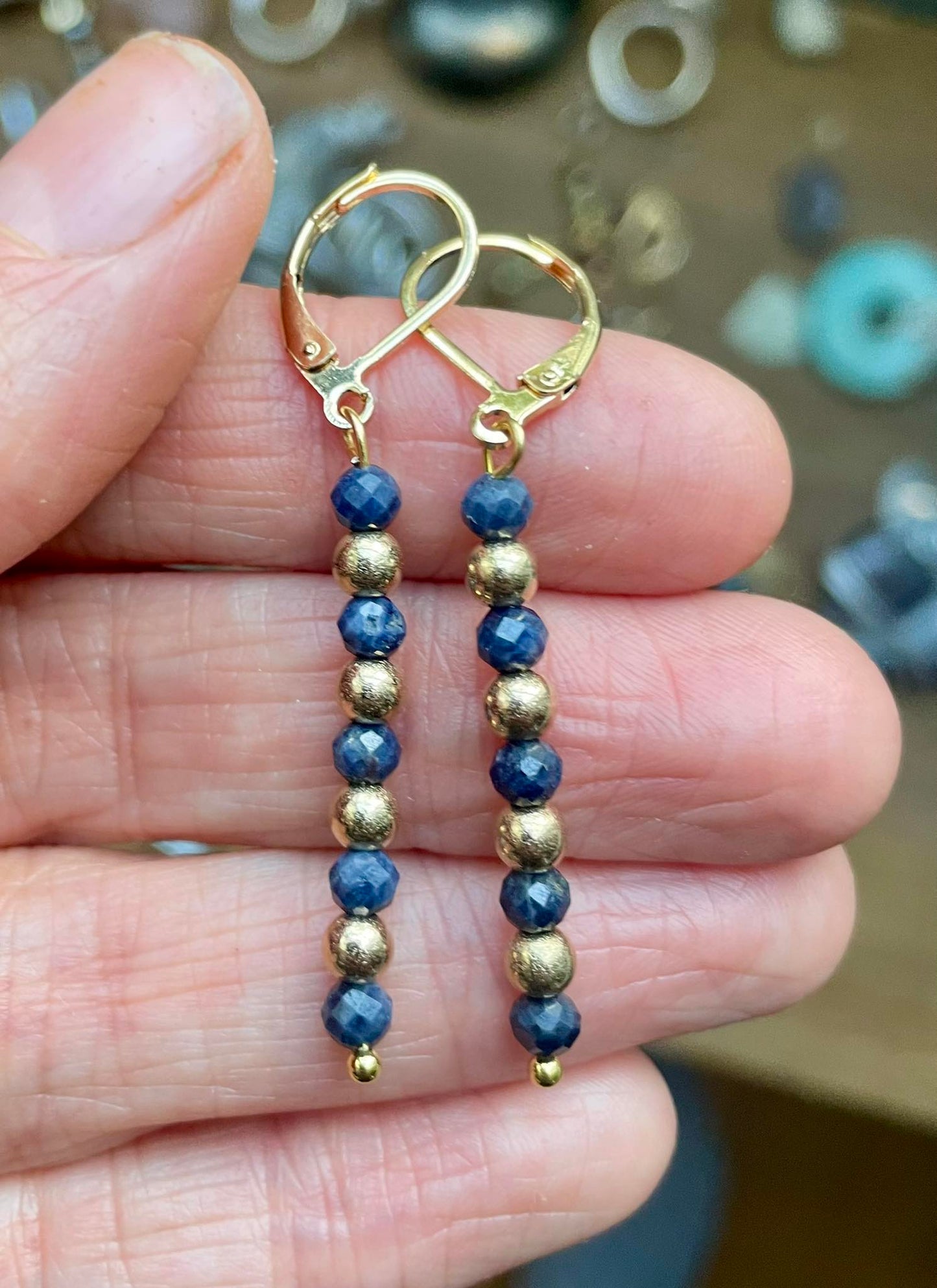 Boucles d'oreilles en saphir