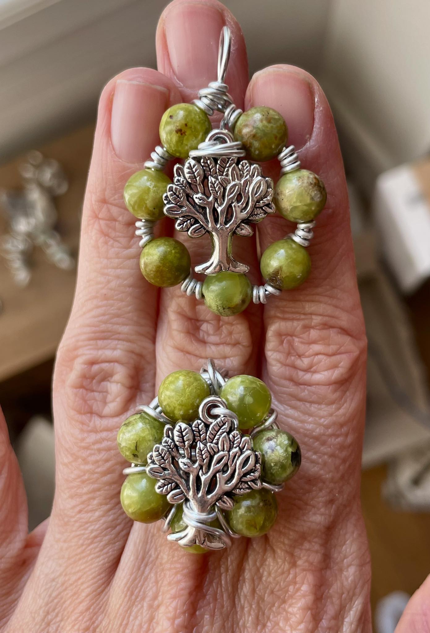 Ensemble opale verte