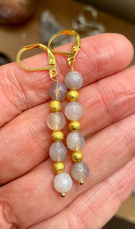 Boucles d'oreilles en agate